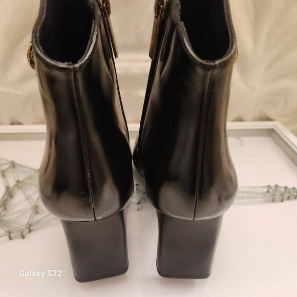 Kurt Geiger London Black Leather Chelsea Square Toe Booties. NIB. Various. - Picture 8 of 13